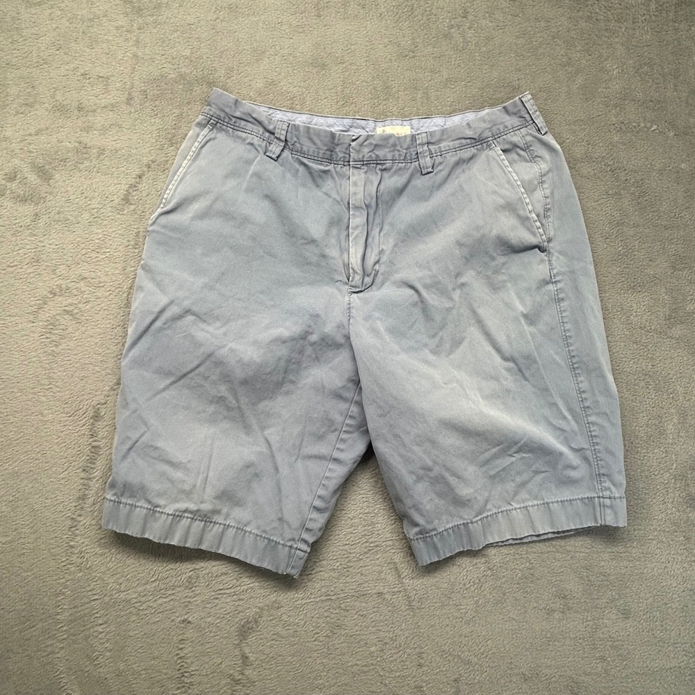 J.Crew Mens Faded Blue Cotton Chino Shorts Classic Fit Size 35 Waist 9 Inseam